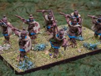 28mmpyrrhic macedonians  Hail Caesar  (10 of 26)  Curteys miniatures new range of Thracian peltasts